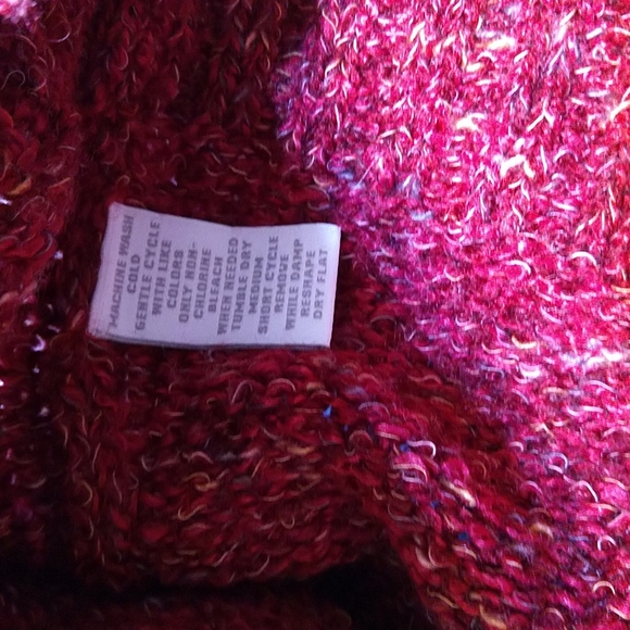 Charter Club One Button Cardigan Size S Red 4% Wool - Picture 6 of 9